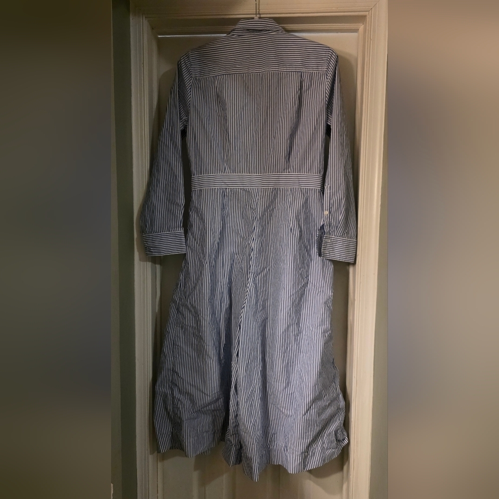 J. Crew Wide Leg Jumpsuit in Shirting Stripe - Picture 5 of 11